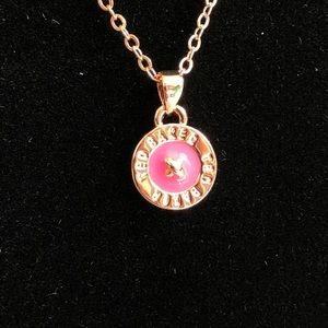 Ted Baker London Enamel Button Necklace - Mid Pink